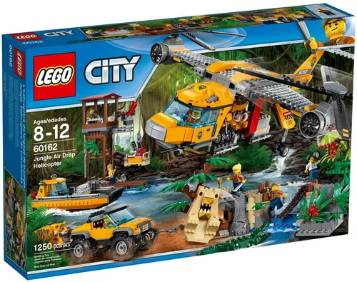 LEGO® City 60162 Dschungel-Versorgungshubschrauber - Erlebe Abenteuer mit dem Dschungel-Versorgungshubschrauber aus der LEGO City Reihe. Ideal für kreative Bauprojekte und spannende Geschichten im Dschungel!