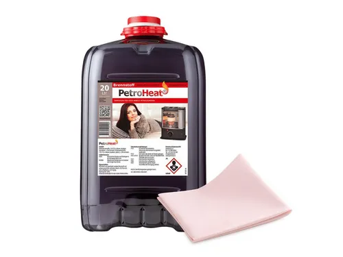 PetroHeat Petroleum 20 Liter Brennstoff - Geruchsarm und ideal für mobile Petroleumöfen, bietet zuverlässige Wärme für jede Situation. Perfekt für den Einsatz in Werkstätten oder beim Camping.