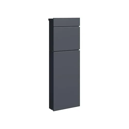 Standbriefkasten AACHEN 115cm - Moderner Postkasten in Anthrazit - Kategorie: Briefkästen & Briefkastenklappen. Dieser abschließbare Briefkasten aus wetterfestem Stahl bietet Sicherheit und Stil für Ihr Zuhause.
