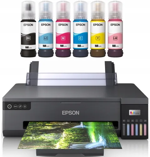 EPSON L18050 A3+ Fotodrucker mit WiFi - Tintenstrahldrucker mit extrem niedrigen Fotodruckkosten und der Fähigkeit, randlose Fotos in nur 12 Sekunden zu drucken. Ideal für kreative Projekte und hohe Druckauflagen.