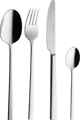 Solex Besteck-Set 24-tlg. Helena für 6 Personen - Edelstahl 18/10, glänzend, langlebig und spülmaschinenfest – perfekt für festliche Anlässe oder den täglichen Gebrauch.