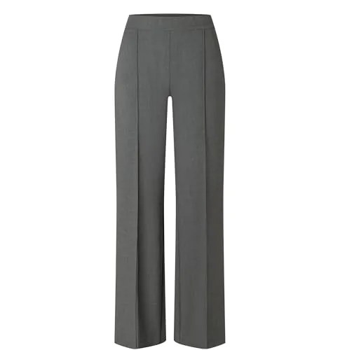 MAC Anzughose CHIARA mit Fischgratmuster grau 36 - Stoffhose im klassischen Stil mit elastischem Bund für optimalen Tragekomfort, ideal für Büro und Freizeit.