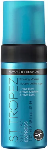 St. Tropez Self Tan Express Bronzing Mousse 100 ml - Express-Selbstbräunungsmousse für eine natürliche, streifenfreie Bräune. Genießen Sie die Kontrolle über den Bräunungsgrad und einen angenehmen Duft ohne unangenehme Gerüche. Ideal für alle Hauttypen.