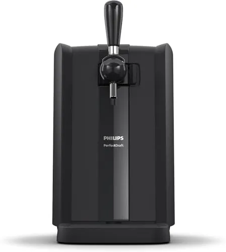 Philips PerfectDraft Bierzapfanlage HD3760/90 - Getränkespender für frisches, kaltes Bier vom Fass, hält bis zu 30 Tage frisch und erreicht die ideale Trinktemperatur von 3°C dank LED-Anzeigen.