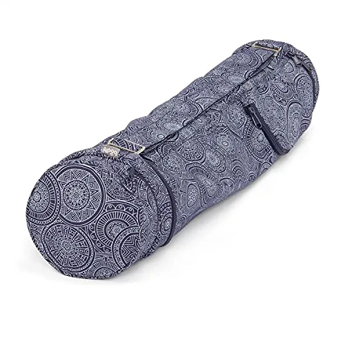 Bodhi Yogatasche ASANA Bag Cotton | Maharaja Collection - Stylische Yogamatte-Tasche aus 100 % Baumwolle, passend für Matten bis 80 cm Breite. Mit praktischen Außentaschen für Zubehör und verstellbarem Gurt für komfortables Tragen.