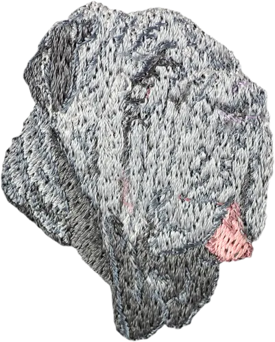 Neapolitanischer Mastiff, Mastino napoletano - hundeförmiger Aufnäher