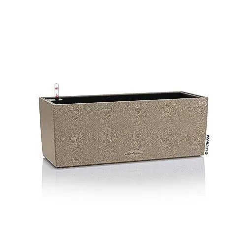 LECHUZA BALCONERA Stone 50 sandbeige - Garten-Zubehör mit integriertem Bewässerungssystem für optimale Pflanzenpflege, ideal für Innen und Außen, in natürlicher Stone-Optik.