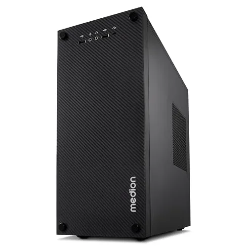 MEDION P63030 Desktop Multimedia PC - Intel Core i5-13400, 16 GB DDR4 RAM, 1TB SSD, elegantes Carbon-Design und ideal für Multimedia-Unterhaltung