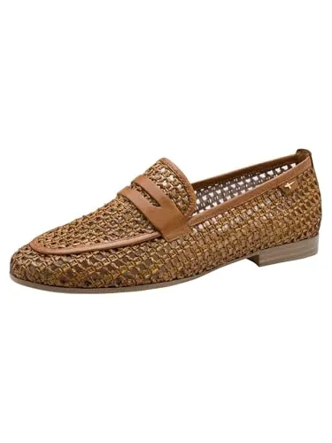 Tamaris Damen Loafer flach, braun, 40 EU – Bequeme Eleganz - Genieße die Kombination aus Stil und Komfort mit dem innovativen Touchit-Fußbett, das sich optimal an deine Fußform anpasst. Pull-On Design für schnelles An- und Ausziehen – ideal für deinen Alltag!