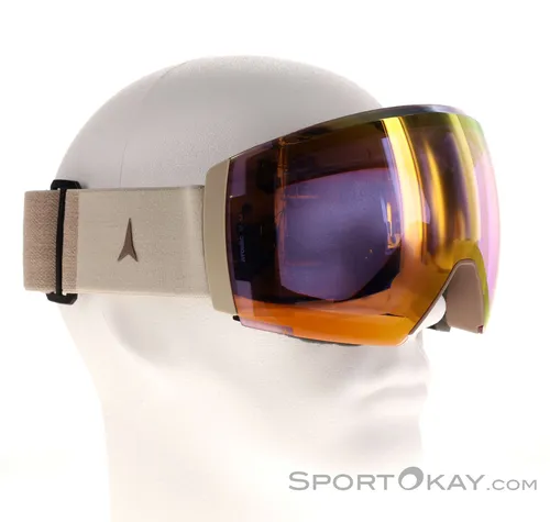 Atomic Revent Q HD Photo Skibrille - Beige - One Size - Die Atomic Revent Q HD Photo Skibrille bietet ein großes Sichtfeld und passt sich dank photochromatischer Technologie optimal an Lichtverhältnisse an. Ideal für perfekten Tragekomfort und einen klaren Blick auf der Piste.