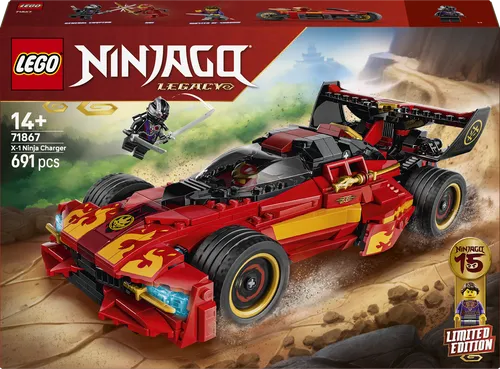 LEGO Ninjago 71867 X-1 Ninja Supercar - Vollständiges Set für kreative Bauprojekte, ideal für Fans ab 14 Jahren. Enthält 691 Teile für spannende Abenteuer in der NINJAGO-Welt.