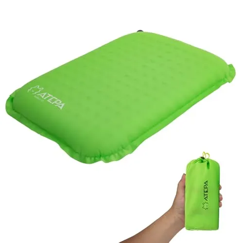 ATEPA Sitzkissen Outdoor Camping Aufblasbar Sitzkissen Ultraleicht Selbstaufblasende Sitzkissen Wasserdicht Sitzunterlage Outdoor Kajak Sitzkissen für Camping, Tragbares Sitzkissen,Fischerboot