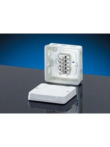 Hensel DE9326 Kabelabzweigkasten IP55 - Anschlussausrüstung mit 10 elastischen Einführungen für geschützte Installation, hochwertige und stabile Ausführung mit VDE Prüfzeichen.