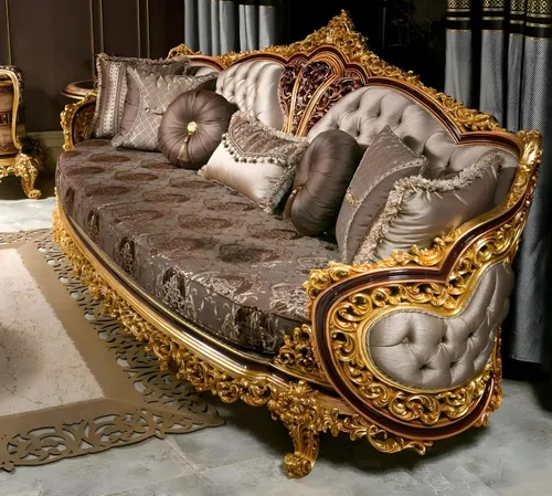 Elegantes Sofa Set aus Holz und Textil in Beige - Beige Sofa Set für modernes Wohnen, bestehend aus 4 Teilen, ideal für 4 Personen. Chesterfield-Design mit gemustertem Polsterstoff, keine Montage erforderlich. Perfekt für stilvolle Wohnzimmer.