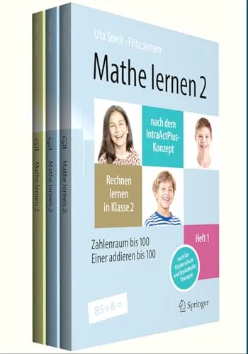 Mathe lernen 2 nach dem IntraActPlus-Konzept: Set Hefte 1–3 - Motivation für Klasse 2: Fördert Rechnen im Zahlenraum bis 100 mit gezielten Übungen für Addition und Subtraktion, ideal auch für Förderschulen und Dyskalkulie-Therapie.