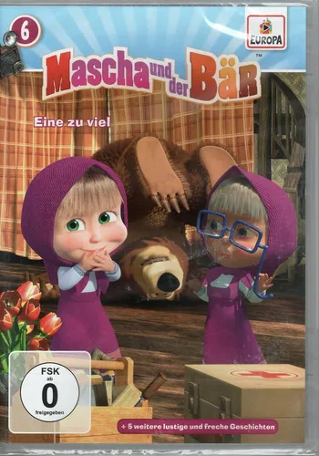 DVD - Mascha und der Bär - Folge 6 - Eine zu viel + 5 weitere Geschichten