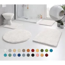 Kleine Wolke Badematte RELAX, rutschhemmend und fußbodenheizungsgeeignet - Badteppich aus 100% Polyacryl, rutschhemmend beschichtet und ideal für Fußbodenheizung. Verfügbar in uni Farben, sorgt für Komfort und Stil in Ihrem Badezimmer.