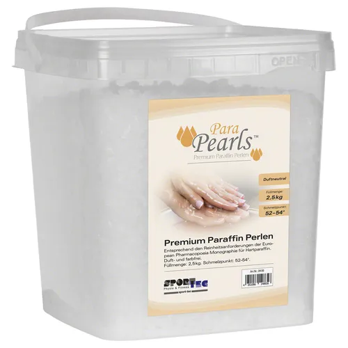 ParaPearls Paraffin Perlen im Eimer, 52-54 °C, 2,5 kg - Paraffin Perlen für Spa & Bad-Geräte, ideal zur Hautpflege und zur Linderung von Schmerzen bei Gelenkbeschwerden.
