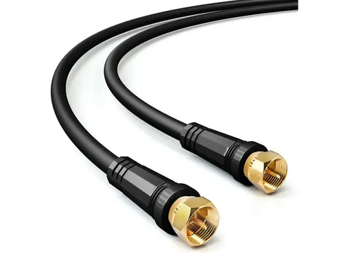 deleyCON deleyCON 2m SAT TV Antennenkabel Koaxial Kabel HDTV 4-fach Schirmung SAT-Kabel