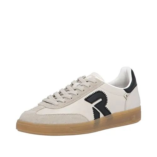 Rieker Sneaker San Diego - Bequeme Damen Sneaker aus Glattleder - Sneaker für Damen in Beige aus hochwertigem Glattleder mit innovativer Swing2GO Innensohle für optimale Energierückgabe. Ideal für den Alltag dank abriebfester TR-Laufsohle.