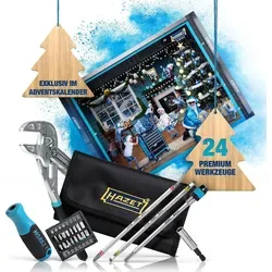 HAZET Adventskalender 2024 - 24-teiliges Premium Werkzeug-Set - Multitools: Umfassender 24-teiliger Werkzeug-Satz mit Zangenschlüssel und praktischer Gürteltasche für Handwerker, immer alles griffbereit!
