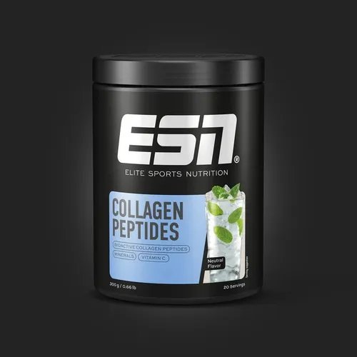 ESN Collagen Peptides 300g Fresh Cherry - Kollagen-Präparate zur Förderung von Gelenkstabilität und Hautelastizität, enthält patentierte bioaktive Peptide und Vitamin C für optimale Unterstützung.