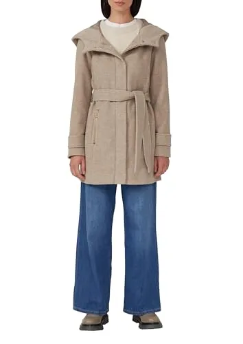 s.Oliver Funktionsmantel Slim Fit Wollmix-Mantel beige XXXL (46) - Eleganter Wollmix-Mantel im Slim Fit mit Gürtel, ideal für Outdoor-Aktivitäten. Hochwertige Materialien sorgen für Komfort und Stil.
