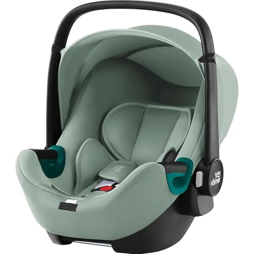 BRITAX RÖMER Babyschale BABY-SAFE 3 i-SIZE, Jade Green - Für Neugeborene bis 15 Monate (40-83 cm) geeignet. Mit herausnehmbarem Einsatz und flacher Liegeposition. Kompatibel mit vielen Kinderwägen und drehbar zur offenen Autotür für einfachen Zugang.