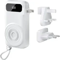 Vention 5-in-1 10000mAh Reise Power Bank 22.5W - Kompakte Powerbank mit 10000 mAh und 22,5 W Gesamtleistung. Ideal für unterwegs mit 4 Ausgängen (USB-A, 2x USB-C, Lightning) und schnellem Laden bis 3 A.