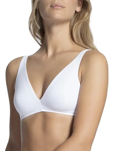 CALIDA Natural Comfort Soft-BH - Triangel Damen, verstellbare Träger - Funktionsunterwäsche, bügellos und aus hochwertiger Baumwolle, bietet optimalen Tragekomfort und individuelle Anpassungsmöglichkeiten durch verstellbare Träger.