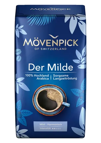 Mövenpick Kaffee der Milde 500g gemahlen - Kaffee aus 100% Arabica-Bohnen, schonend langzeitgeröstet für ein harmonisches Aroma und ausgewogenen Geschmack. Ideal für milde Kaffeegenüsse.