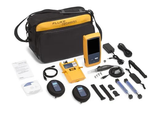 Fluke Networks OptiFiber Pro Multimode OFP2-100-MI INT - Multimode OTDR mit WiFi-Adapter und Touchscreen, ideal für präzise Netzwerkanalysen in der Kommunikationstechnik.