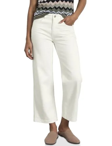 Street One Wide Leg Jeans Off White Washed 32 - Moderne Wide Leg Jeans im Loose Fit für einen lässigen Look. Hochwertiger Denim, ideal für jeden Anlass. Maße bei EU-Größe 29: unterste Weite 26 cm, Innenbeinlänge 66 cm.