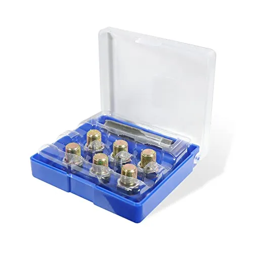 CCLIFE 13tlg Ölablassschraube Reparatur Satz M13 x 1,25 mm Gewinde Reparatu Reparatursatz für Ölablassschraube