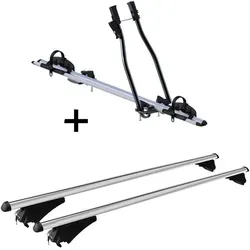 Fahrradträger SAGITTAR + Relingträger Tiger XL kompatibel mit für Mitsubishi Outlander PHEV ab 14