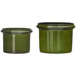 House Doctor Hoop Blumentopf, grün (2er-Set) - Der House Doctor Hoop Blumentopf im 2er-Set bringt stilvolle Akzente in Ihr Zuhause. Ideal für drinnen und draußen, sorgt er für eine ansprechende Präsentation Ihrer Pflanzen.