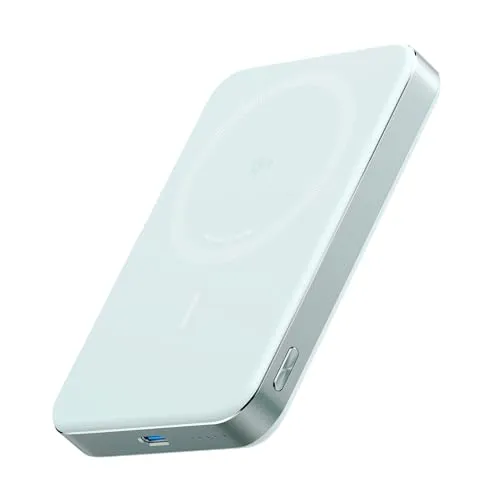 Anker MagGo Powerbank 10.000mAh Slim - grün - Powerbank für iPhone 15/14/13/12 und AirPods, mit 10.000mAh Kapazität, schnelle Ladezeit von nur 51 Minuten und kompakte Bauweise für einfache Tragbarkeit.
