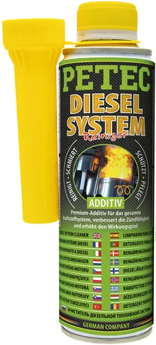 Petec Reiniger 80650: Dieselsystemreiniger für optimale Leistung - Additive zur effektiven Reinigung des Dieseleinspritzsystems, verbessert die Motorleistung und senkt den Kraftstoffverbrauch.