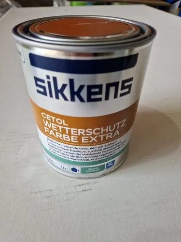 Sikkens Cetol Wetterschutzfarbe Extra Weiß 1L - Hochwertige Holzdeckfarbe - Lacke für Außenanwendungen, seidenmatt, wasserbasierend, deckend, idealer Schutz für Holz mit einfacher Verarbeitung und schneller Trocknung.