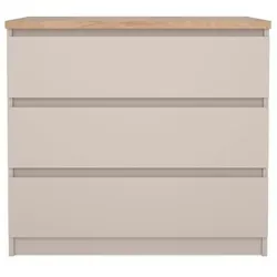 Boxxx Kommode in Eiche und Kaschmir - Elegante Kommode aus Holzwerkstoff mit 3 Schubladen, FSC-zertifiziert, Made in Denmark. Ideal für stilvolle Aufbewahrung in jedem Raum.