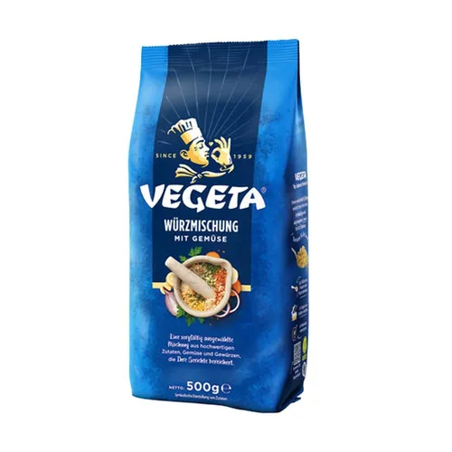 Vegeta Gewürzmischung 500g Beutel - Köstliche Allzweck-Gewürzmischung aus Kroatien, ideal für die Verfeinerung von Gerichten und verleiht jedem Essen einen herzhaften Geschmack.