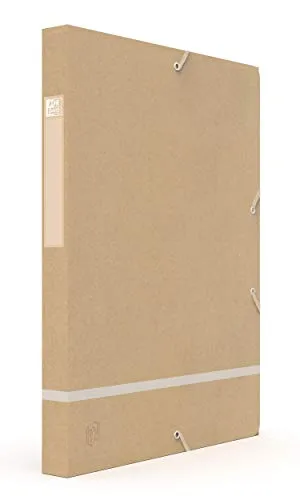 Oxford Touareg Aktenbox 24 x 32 cm Rücken 25 mm mit elastischem Einband aus Recycling-Karton, weiß matt