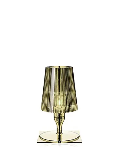 Kartell Take Tischleuchte in Olivegrün - Stilvolle Tischleuchte von Ferruccio Laviani, aus hochwertigem Polycarbonat, ideal für stimmungsvolle Beleuchtung und modernes Design. Maße: 18,5 x 19 x 31 cm.