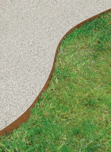 bellissa Rasenkante CORTEN - 118 x 20 cm, Cortenstahl mit patentierter Verbindungstechnik für einfache Montage und attraktive Beetbegrenzung