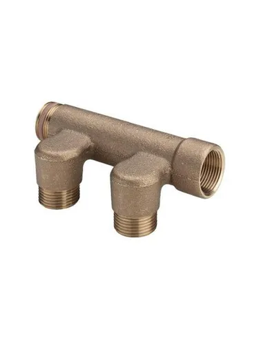 Distributor pipe 3/4" - 3 gunmetal - Sanitärinstallation mit flow-optimiertem Pressverbindungssystem für Trinkwasser und Heizungen, reduziert Montagezeiten und Druckverluste durch O-ring-freie Technologie.