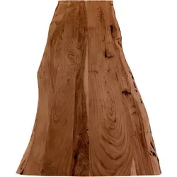 Holzplatte 180x60 cm Curt aus Akazienholz – Baumkanten-Platte für kreative Projekte - Tischplatte Curt mit echter Baumkante, 180 x 60 cm, aus massivem Akazienholz. Perfekt für individuelle Möbelgestaltungen und stilvolle Akzente in jedem Raum. Hochwertig lackiert, um die natürliche Maserung zu betonen.