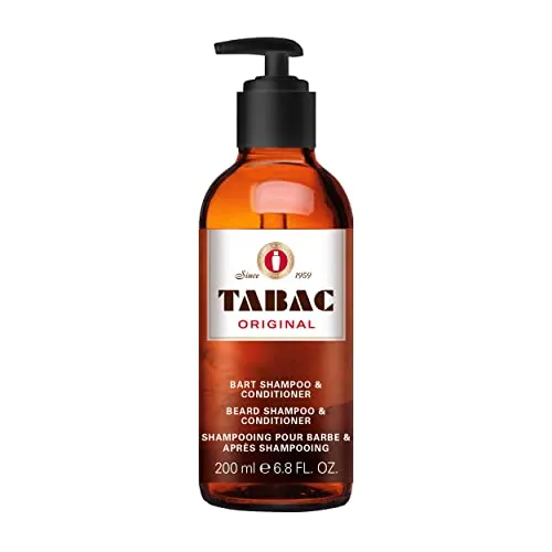 Tabac® Original | Bartshampoo mit dem unverwechselbaren Duft von Tabac Original - optimale Reinigung - sanfte Pflege des Barthaars - Original Seit 1959 | 200ml