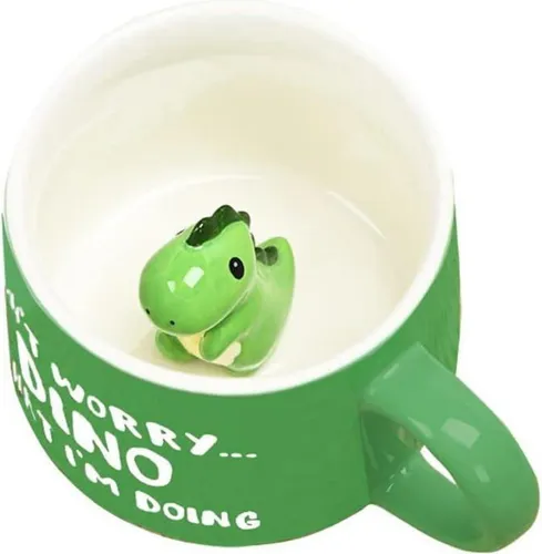 Personalisierte Dinosaurier Keramik Tasse 230 ml – Lustig & Kawaii - Niedliche und kreative Tasse mit Dinosaurier-Design, ideal als persönliches Geschenk für jeden Anlass. Perfekt für Kaffee, Tee oder als besondere Überraschung für Freunde und Familie.