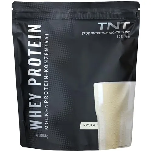 TNT Naked Whey Protein Konzentrat mit Laktase - Sportnahrung mit optimaler Laktoseverdauung: Ideal für Laktoseintolerante, sehr gute Löslichkeit und perfekt als Post-Workout-Shake.