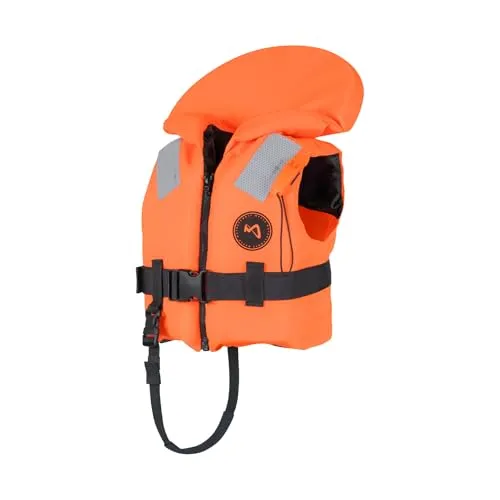 MESLE Rettungsweste 100N ohnmachtsicher nach DIN EN ISO 12402-4 | Schwimmweste für Kinder & Erwachsene 10–120 kg | Signalpfeife, Reflektoren, Drainagelöcher | ideal für Boot, Segeln & Wassersport